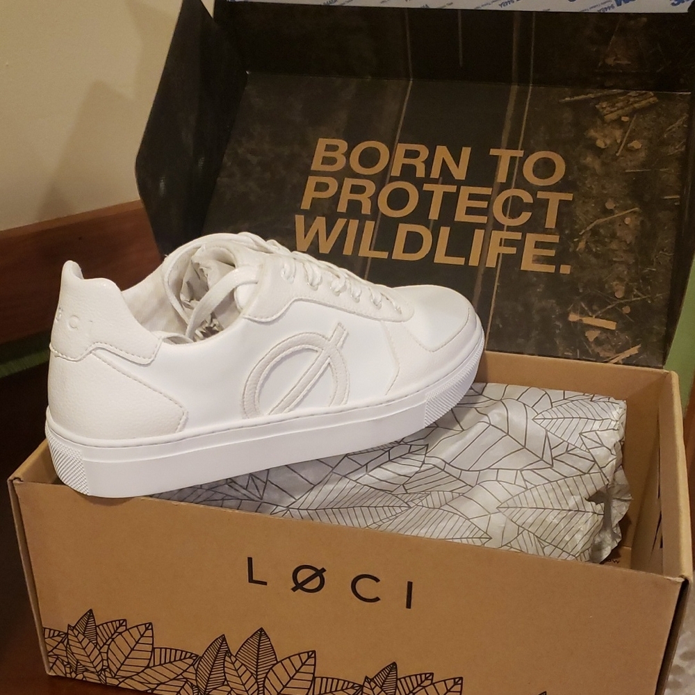 LØCI White Sneakers NIB Size EU 37